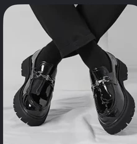 Shoe: chunky horsebit platform loafer